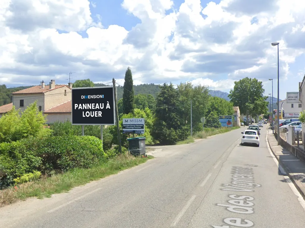 Panneau 8m² Rte des Vignerons - La Destrousse